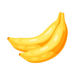 Illustration of yellow bananas.