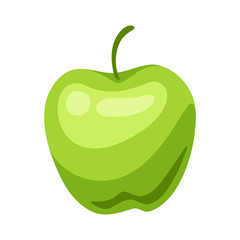Illustration of green apple.