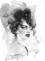 schöne Frau. Modeillustration. Aquarellmalerei © Anna Ismagilova
