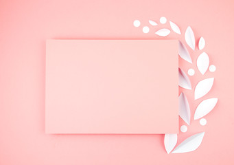 Abstract backdrop with paper cut shapes. Love, Saint Valentine, mothers day, birthday greeting cards, invitation concept