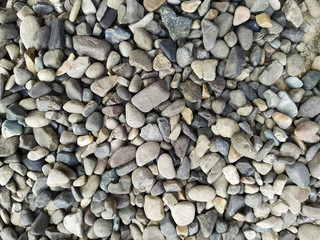 Small pebbles. Background and texture of stone