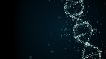 Rotating DNA high-detailed helix strand under examination. - Powered by Adobe