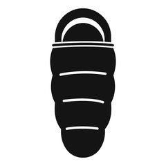 Sleeping bag icon. Simple illustration of sleeping bag vector icon for web design isolated on white background