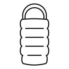 Adventure sleeping bag icon. Outline adventure sleeping bag vector icon for web design isolated on white background