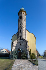 Fototapeta na wymiar Medieval church in Gyongyossolymos, Hungary