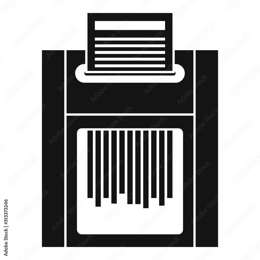 Poster office shredder icon. simple illustration of office shredder vector icon for web design isolated on 
