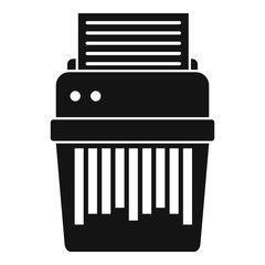 Shredder icon. Simple illustration of shredder vector icon for web design isolated on white background