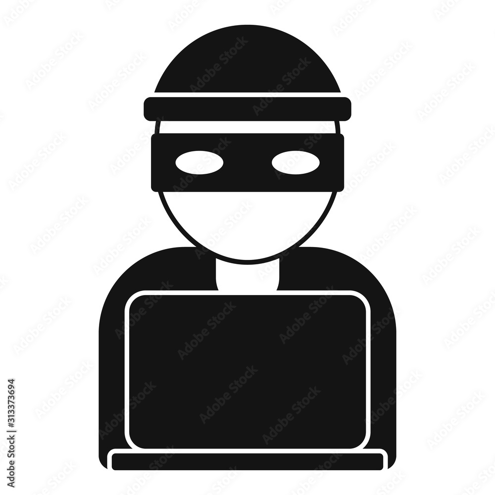 Poster hacker icon. simple illustration of hacker vector icon for web design isolated on white background