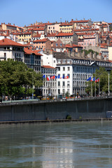 Obraz premium View of the old town of Lyon, France
