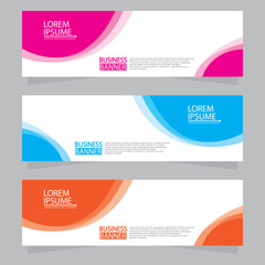 Vector abstract design web banner template. Web Design Elements - Header Design. Abstract geometric web banner template on grey background.Modern banner.  W