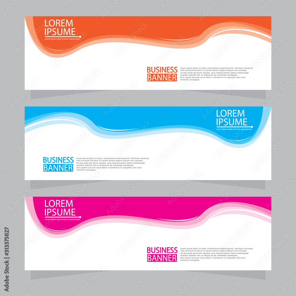 Wall mural vector abstract design web banner template. web design elements - header design. abstract geometric 