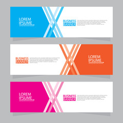 Fototapeta premium Vector abstract design web banner template. Web Design Elements - Header Design. Abstract geometric web banner template on grey background.Modern banner. W