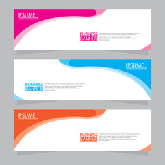 Vector abstract design web banner template. Web Design Elements - Header Design. Abstract geometric web banner template on grey background.Modern banner.  W