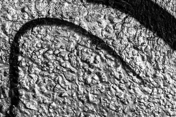  Beautiful black and white street art graffiti background. The wall is decorated with abstract drawings house paint. Modern style urban culture of street youth. Abstract picture on wall