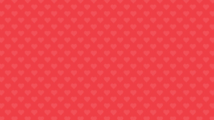 Soft heart pattern on red pastel background.