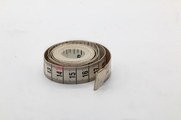 measure on the white background