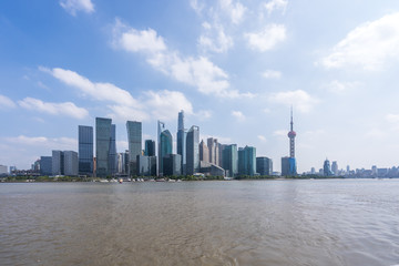 skyline in shanghai china