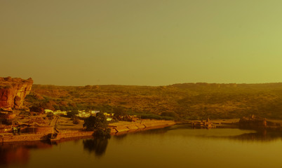 view of Agastya lake Badami