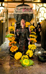 statue in a hindu temple