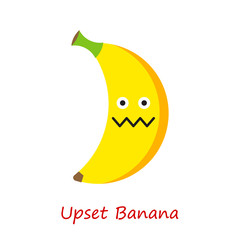 Banner. Banana Emotions. Cute cartoon. Vector illustration for web design or print.