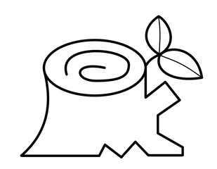 切り株芽線(線画)