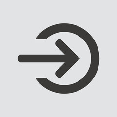 login icon isolated of flat style. Vector illustration.