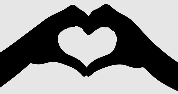 hands making love shape heart symbol icon