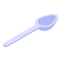 Plastic spoon icon. Isometric of plastic spoon vector icon for web design isolated on white background