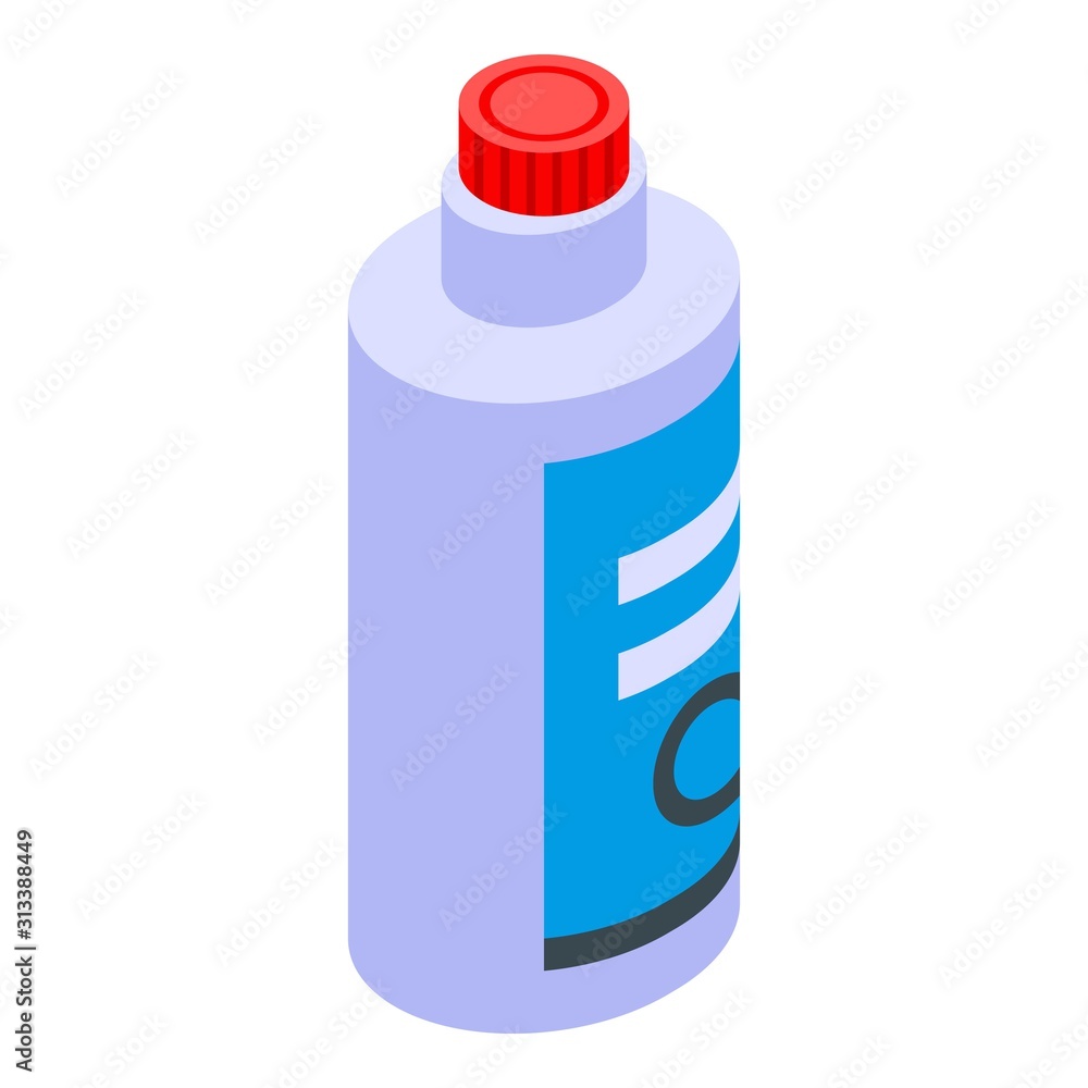 Poster bleach bottle icon. isometric of bleach bottle vector icon for web design isolated on white backgrou