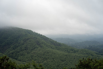 clouds over the mountains