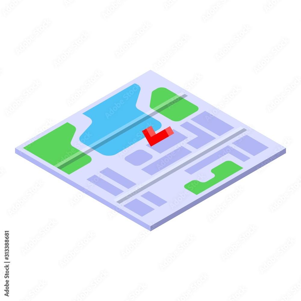 Poster store shop location icon. isometric of store shop location vector icon for web design isolated on wh