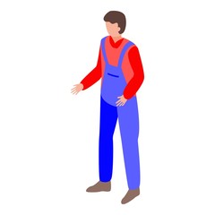 Electrician service icon. Isometric of electrician service vector icon for web design isolated on white background