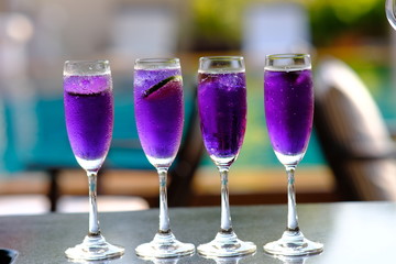 glasses of cocktails