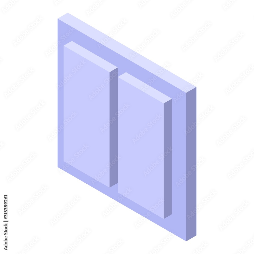 Poster electric switch icon. isometric of electric switch vector icon for web design isolated on white back