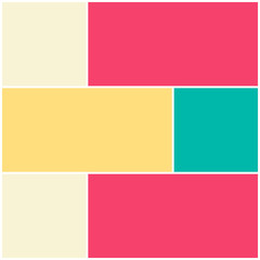 Obraz premium Photo collage pattern. White frames, colored pattern