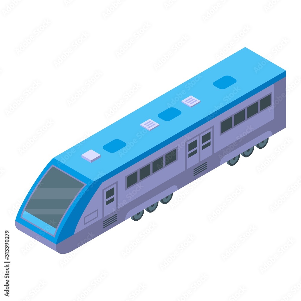 Poster speed train icon. isometric of speed train vector icon for web design isolated on white background