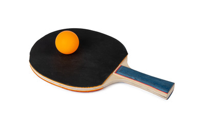 Table tennis racket isolated on white background