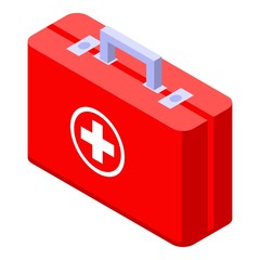 Family first aid kit icon. Isometric of family first aid kit vector icon for web design isolated on white background
