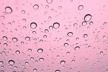 Rain Drops  Water on Window with colored background