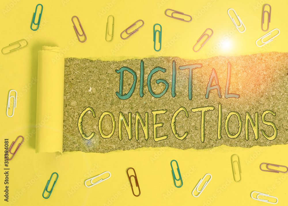 Poster text sign showing digital connections. business photo text the online way to explore and build relat