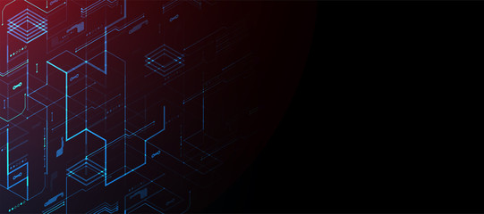 Vector illustration, Hi-tech digital technology and engineering theme