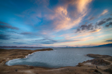 Baikal in the spring. View from the cliff