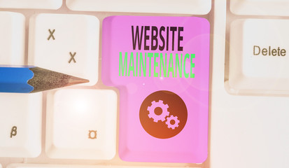 Handwriting text writing Website Maintenance. Conceptual photo act of regularly checking your website for issues