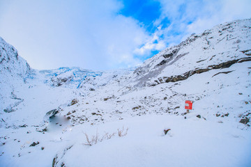  Buarbreen ice glacier in norway