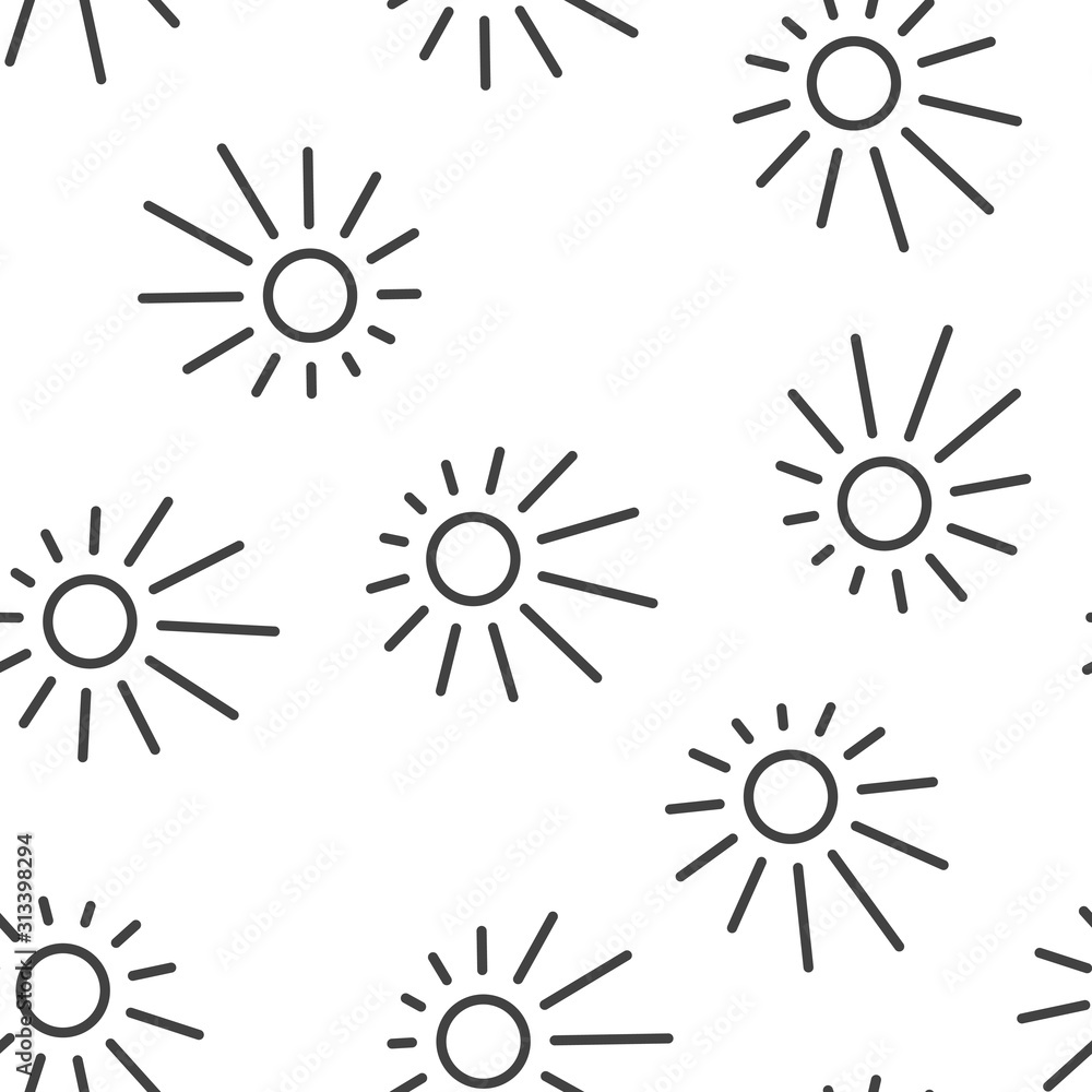 Canvas Prints sun vector icon. a symbol of the sky, good weather seamless pattern on a white background.