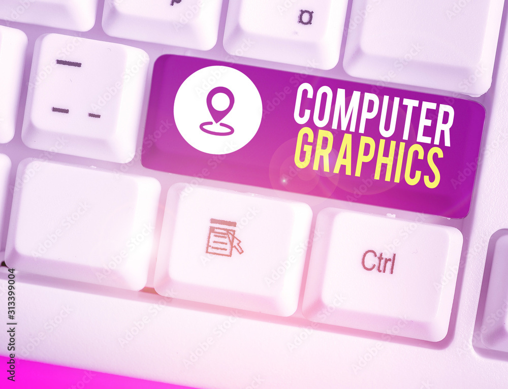 Fototapete text sign showing computer graphics. business photo text visual representations of data displayed on