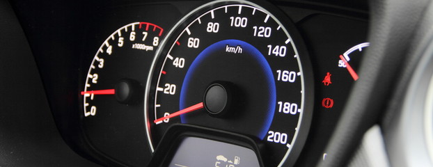 a modern dashboard in a car