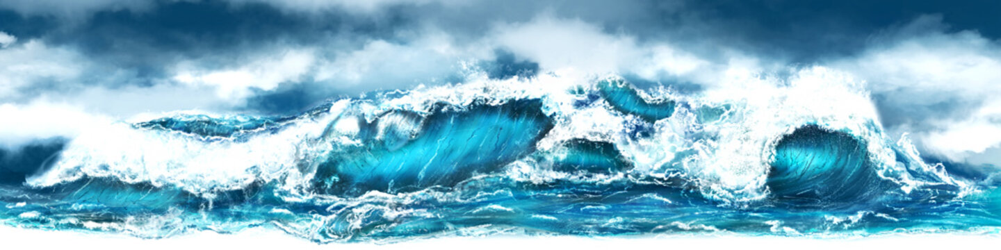 Sea storm panorama © Nika Lerman