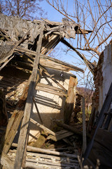 Ruined house in the countryside