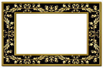 vintage background with golden frame
